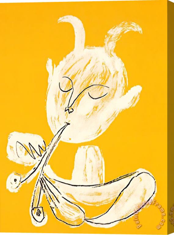 Pablo Picasso Faune Blanc C 1946 Stretched Canvas Painting / Canvas Art