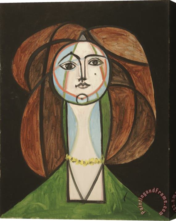 Pablo Picasso Femme Au Collier Jaune Stretched Canvas Painting / Canvas Art