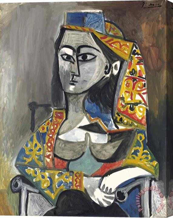 Pablo Picasso Femme Au Costume Turc Dans Un Fauteuil, 1955 Stretched Canvas Print / Canvas Art