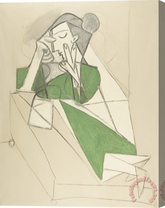 Pablo Picasso Femme Etendue Lisant Stretched Canvas Painting / Canvas Art