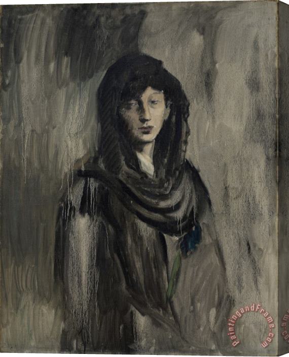 Pablo Picasso Fernande with a Black Mantilla (fernande a La Mantille Noire) Stretched Canvas Painting / Canvas Art