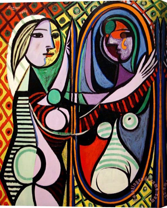 Pablo Picasso Girl Before a Mirror C 1932 Stretched Canvas Painting / Canvas Art