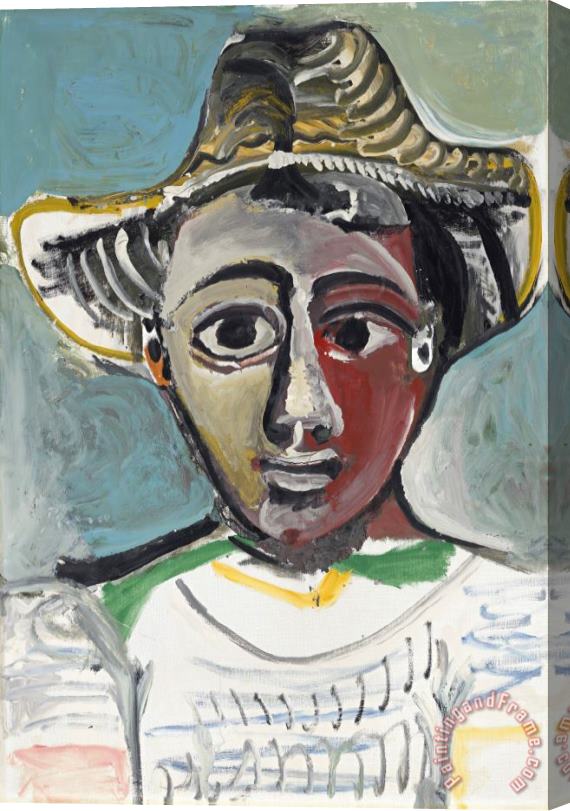 Pablo Picasso Homme Au Chapeau Stretched Canvas Print / Canvas Art