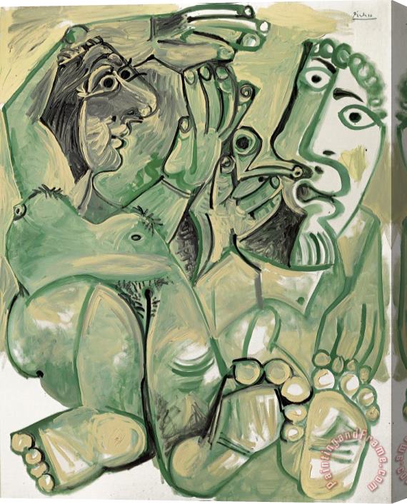 Pablo Picasso Homme Et Femme Nus Stretched Canvas Painting / Canvas Art