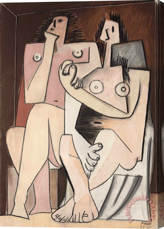 Pablo Picasso Homme Et Femme Stretched Canvas Print / Canvas Art