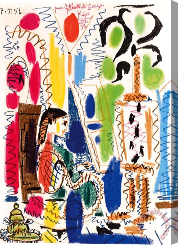 Pablo Picasso L Atelier a Cannes Stretched Canvas Print / Canvas Art