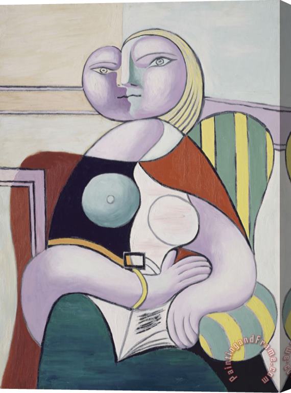 Pablo Picasso La Lecture (reading Woman) Stretched Canvas Painting / Canvas Art