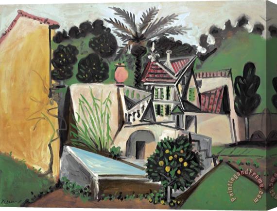 Pablo Picasso La Villa Au Palmier Stretched Canvas Painting / Canvas Art