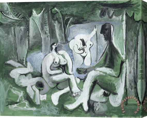 Pablo Picasso Le Dejeuner Sur L'herbe D'apres Manet Stretched Canvas Print / Canvas Art