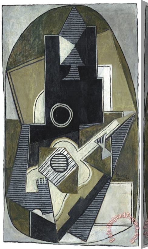 Pablo Picasso Lhomme a La Guitare Stretched Canvas Painting / Canvas Art