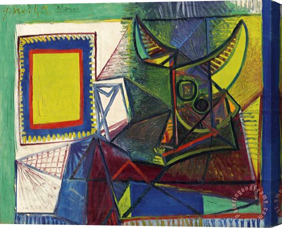 Pablo Picasso Nature Morte Au Crane De Taureau Stretched Canvas Painting / Canvas Art