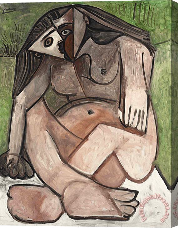 Pablo Picasso Nu Accroupi, 1960 Stretched Canvas Print / Canvas Art