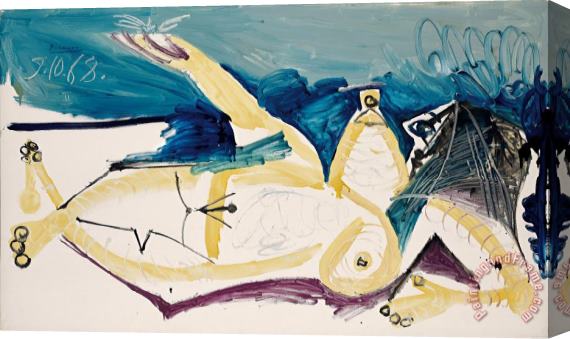 Pablo Picasso Nu Couche a La Libellule Stretched Canvas Painting / Canvas Art