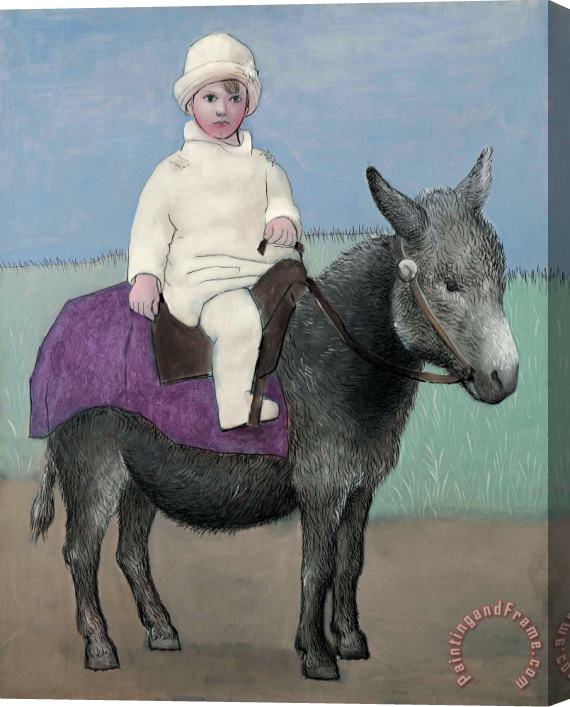 Pablo Picasso Paulo on a Donkey Stretched Canvas Print / Canvas Art
