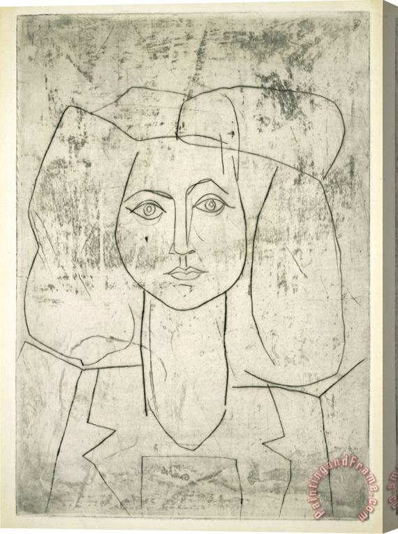 Pablo Picasso Portrait of Francoise, Dressed in a Suit Stretched Canvas Print / Canvas Art