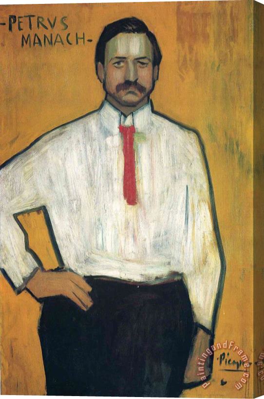 Pablo Picasso Portrait of Petrus Manach 1901 Stretched Canvas Painting / Canvas Art
