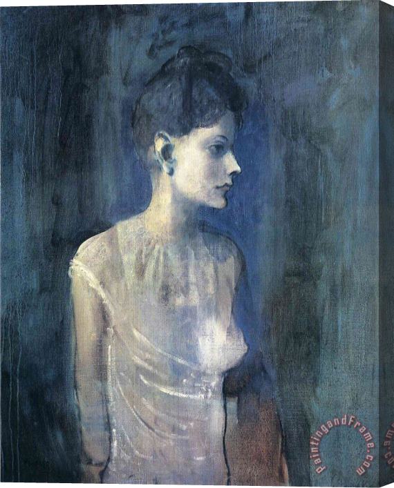 Pablo Picasso Portrait of Seniora Soler Girl in a Chemise 1903 Stretched Canvas Painting / Canvas Art