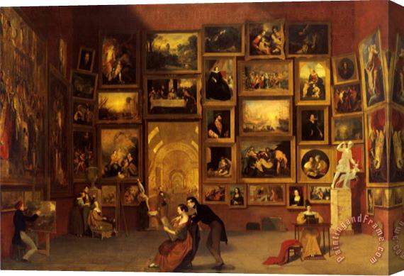 Pablo Picasso Samuel Finley Breese Morse Gallery of The Louvre 1831 33 Stretched Canvas Print / Canvas Art
