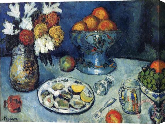 Pablo Picasso Still Life The Dessert 1901 Stretched Canvas Painting / Canvas Art