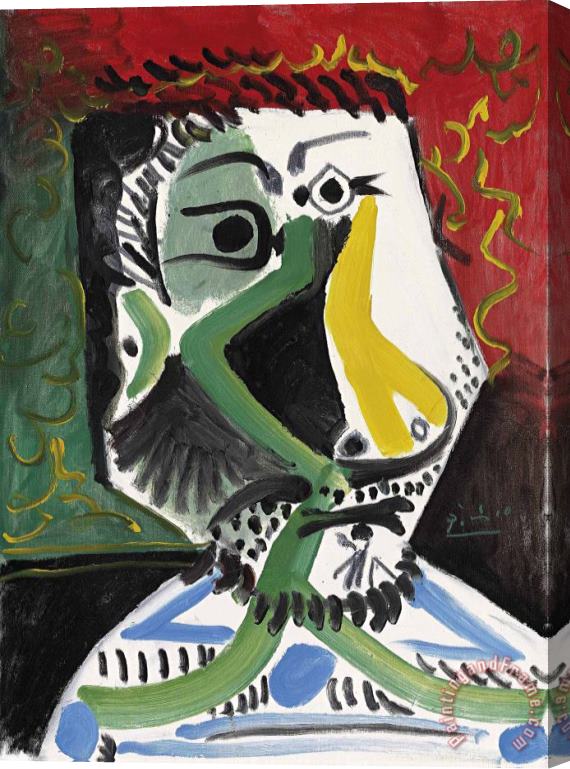 Pablo Picasso Tete D'homme, 1964 Stretched Canvas Painting / Canvas Art