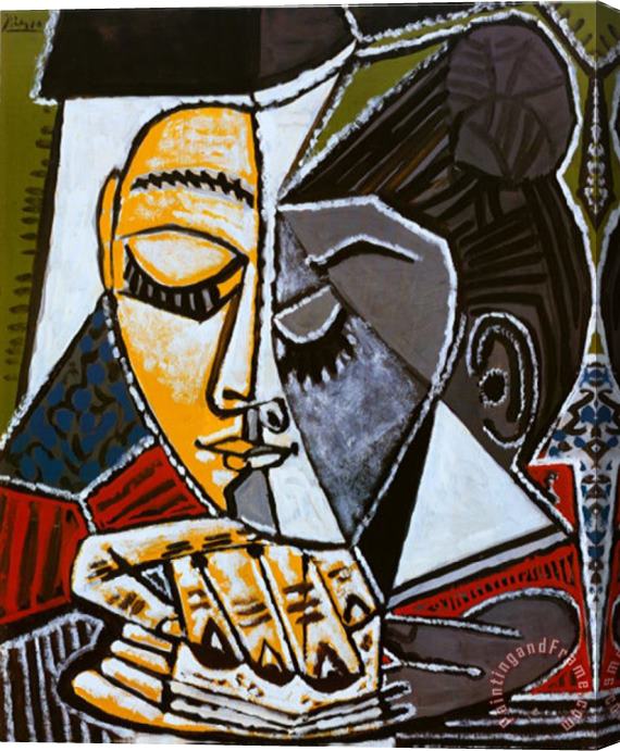 Pablo Picasso Tete D Une Femme Lisant Stretched Canvas Painting / Canvas Art
