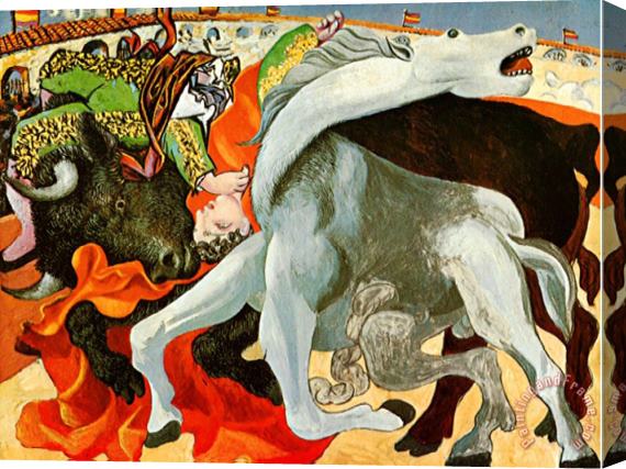 Pablo Picasso The Bullfight Stretched Canvas Painting / Canvas Art
