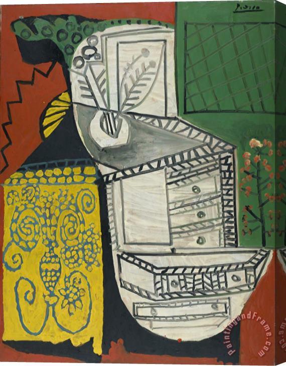 Pablo Picasso The Chinese Chest of Drawers (la Commode Chinoise) Stretched Canvas Painting / Canvas Art