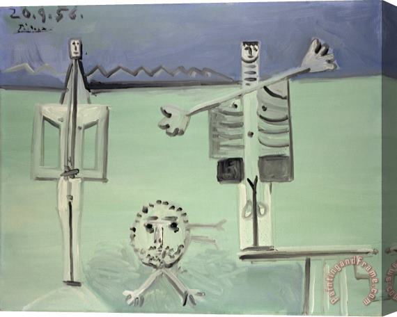 Pablo Picasso The Diving Board Stretched Canvas Print / Canvas Art