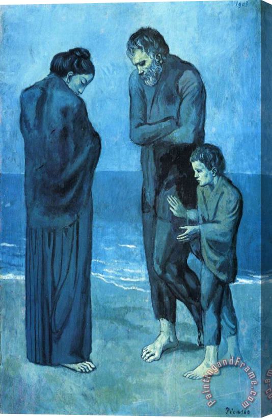 Pablo Picasso The Tragedy 1903 Stretched Canvas Painting / Canvas Art