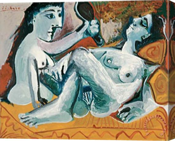 Pablo Picasso The Two Friends 1965 Stretched Canvas Print / Canvas Art