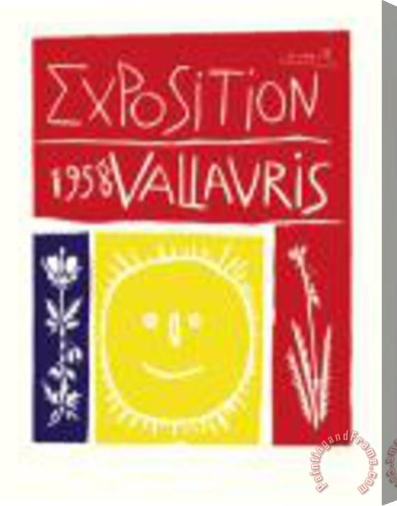 Pablo Picasso Vallauris Exposition C 1958 Stretched Canvas Print / Canvas Art