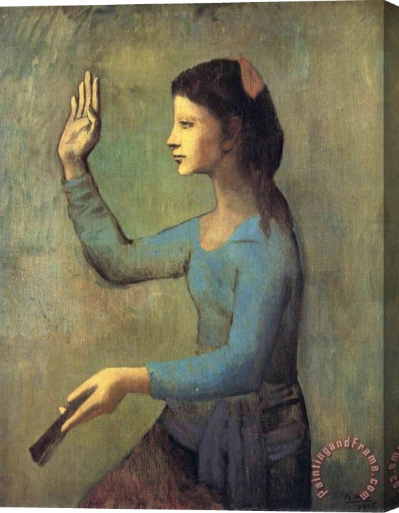 Pablo Picasso Woman with a Fan 1905 Stretched Canvas Painting / Canvas Art