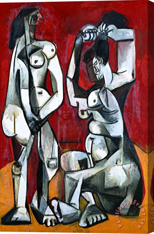 Pablo Picasso Women And Their Toilette Stretched Canvas Print / Canvas Art