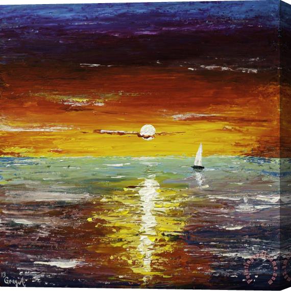 pallet Open Sea Stretched Canvas Painting / Canvas Art