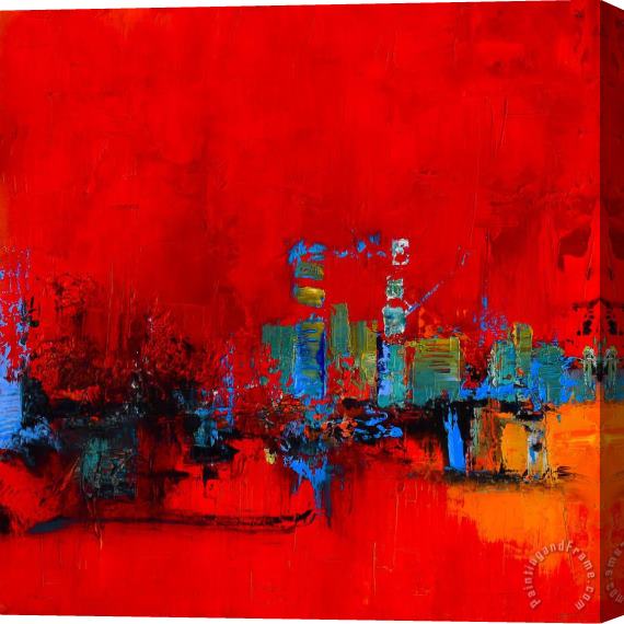 pallet Red Inspiration Stretched Canvas Painting / Canvas Art