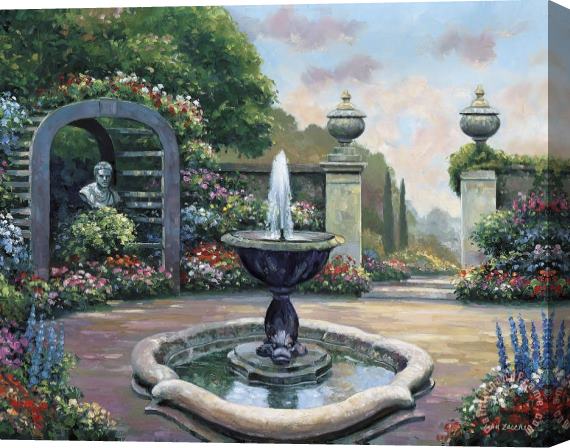 pallet Renaissance Garden Stretched Canvas Painting / Canvas Art