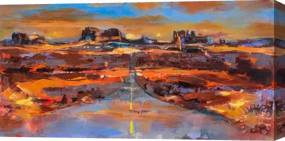 pallet The Land of Rock Towers Stretched Canvas Painting / Canvas Art