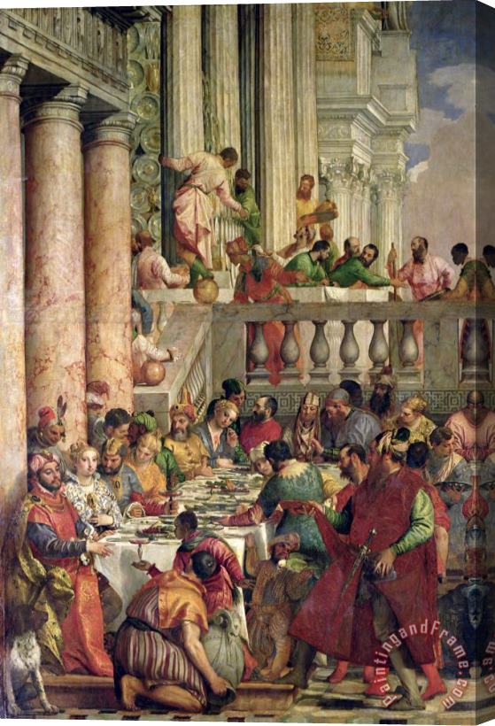 Paolo Caliari Veronese The Marriage Feast at Cana, Detail of The Left Hand Side Stretched Canvas Painting / Canvas Art