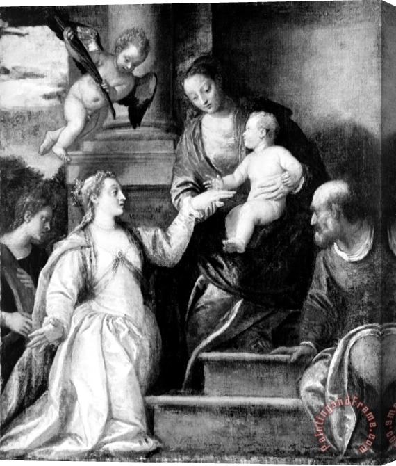 Paolo Caliari Veronese The Mystic Marriage of St Catherine Stretched Canvas Print / Canvas Art