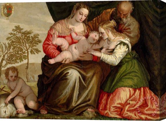 Paolo Caliari Veronese The Mystic Marriage of St. Catherine Stretched Canvas Painting / Canvas Art