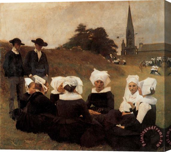 Pascal Adolphe Jean Dagnan Bouveret Breton Women at a Pardon Stretched Canvas Print / Canvas Art