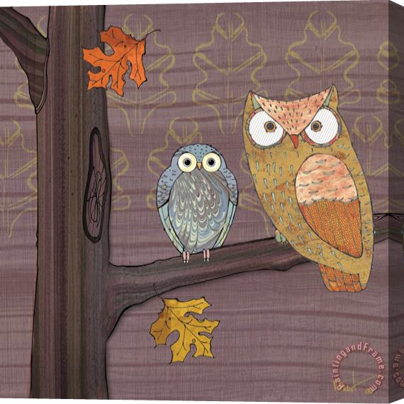 Paul Brent Awesome Owls Iv Stretched Canvas Print / Canvas Art