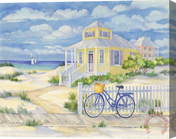 Paul Brent Beach Cruiser Cottage II Stretched Canvas Print / Canvas Art