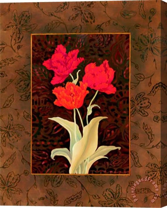 Paul Brent Damask Tulip Stretched Canvas Print / Canvas Art