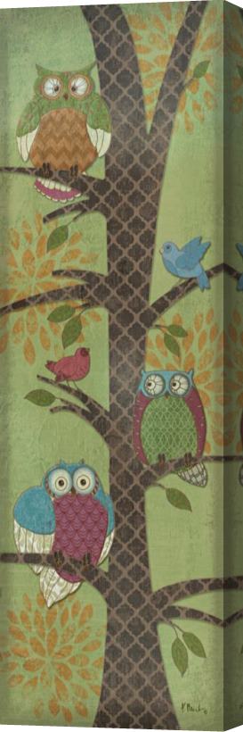 Paul Brent Fantasy Owls Panel I Stretched Canvas Print / Canvas Art