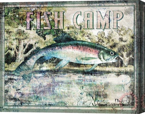 Paul Brent Fish Camp Stretched Canvas Painting / Canvas Art