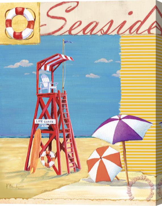 Paul Brent Lifeguard Collage I Stretched Canvas Painting / Canvas Art