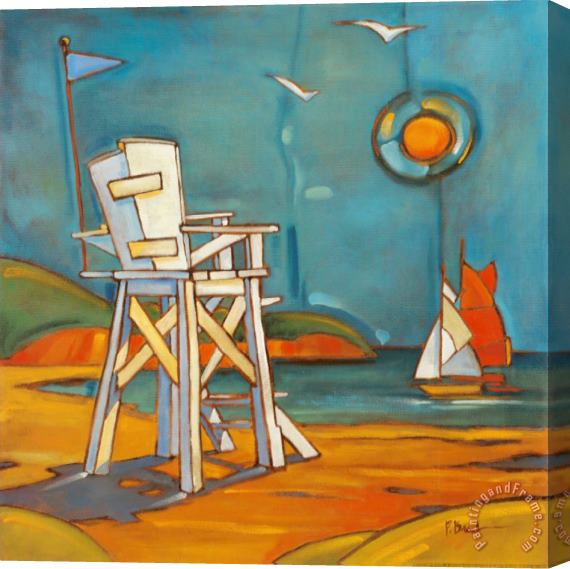Paul Brent Lifeguard Stand Stretched Canvas Painting / Canvas Art