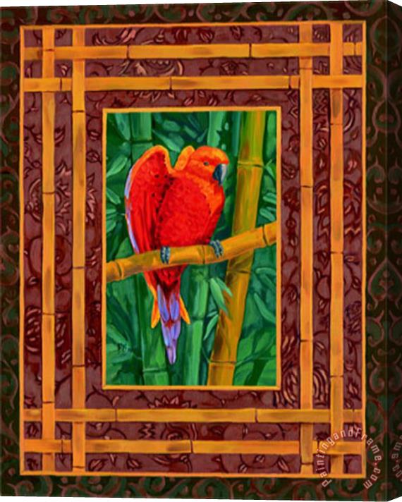 Paul Brent Mandarine Lovebird Stretched Canvas Print / Canvas Art