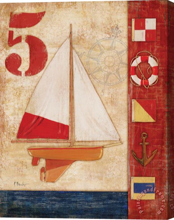 Paul Brent Model Yacht Collage Iv Stretched Canvas Painting / Canvas Art